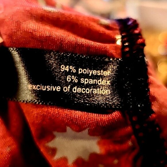 Fashion Bug Women's Size 1X Red & Black Collar Beaded Tank Coquette Office Wear - Picture 5 of 6